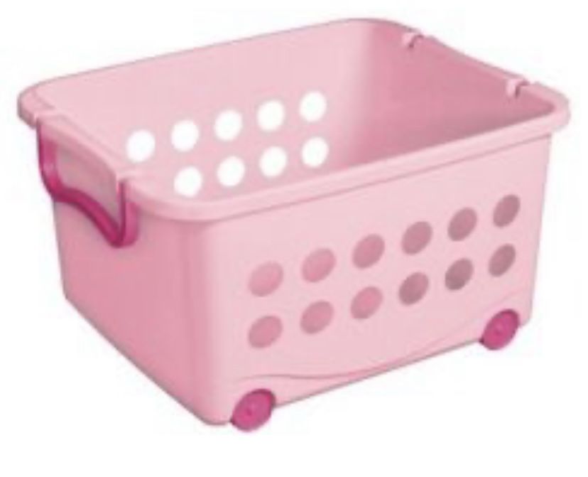 PINK Stackable Rolling Bins (Qty 4)