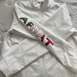 White ARIAT Jacket with Mexico flag on the back