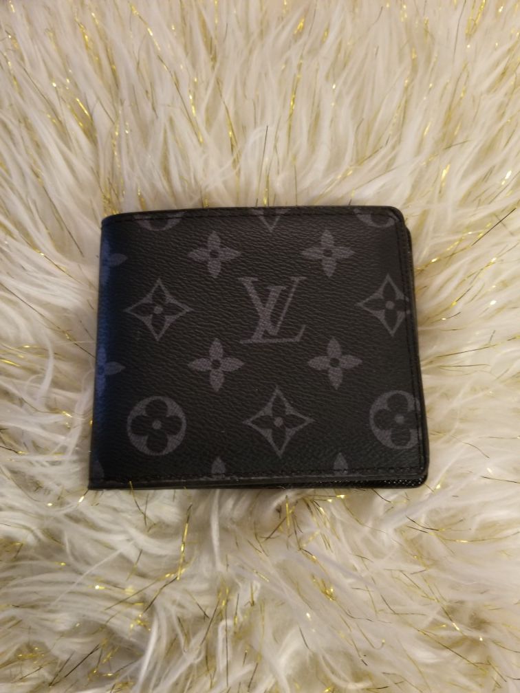 Black monogram wallet