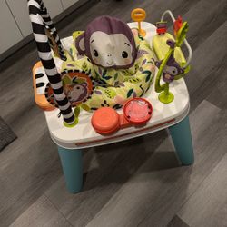 Fisher-Price Baby to Toddler Toy 2-in-1 Purple Monkey Activity Center 