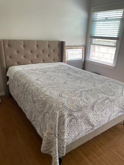 Full bed with mattress including its bunkie board