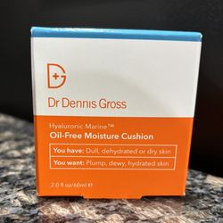 NEW DR DENNIS GROSS HYALURONIC MARINE OIL FREE MOISTURE CUSHION MOISTURIZER FULL SIZE $30!