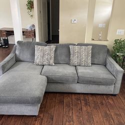 Ashley Furniture Grey/ Blue Sofa Bed Couch