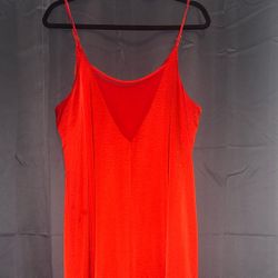 Red Sleep Gown With Slits, Auden Brand Size LG
