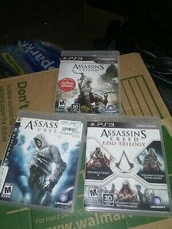 Lot of 3 Assassin's Creed games for PS3
