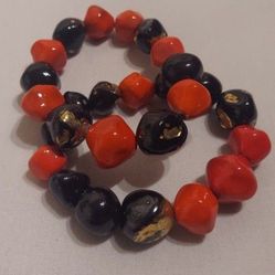 VINTAGE NATURAL STONE 2 BRACELET SET
