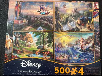 Disney Thomas Kinkade Puzzle 4 Pack (500 pieces)