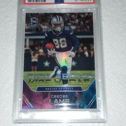 2020 Spectra Rise Above Rookie CeeDee Lamb #2/2 Card #RI-19 Graded PSA 9