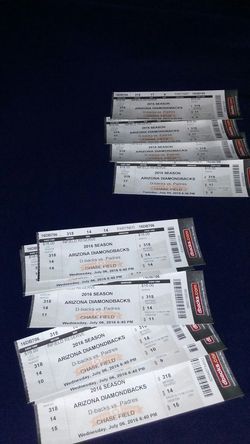 11 Dback tickets July 5th & 6th