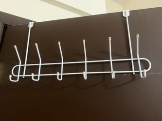 Over-the-Door Metal Coat Hook Rack
