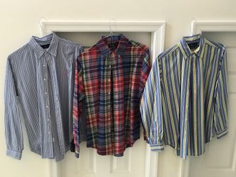 Lot of 3 Polo long sleeve dress shirts in excellent condition