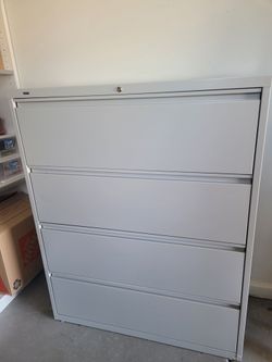 4 drawer metal lateral file cabinet