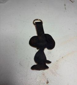 Snoopy Leather Keychain Bag Charm