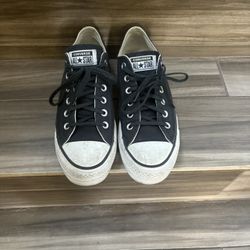 Converse All Star Black and White Platform Sneakers