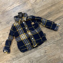 Baby Boys Plaid Flannel Shirt Size 18mos American Hawk