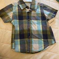 Infant plaid striped shirt 