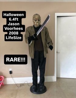 RARE 2008 Halloween 6.4ft Tall Jason Voorhees Animatronic LifeSize Prop Decoration Collectible