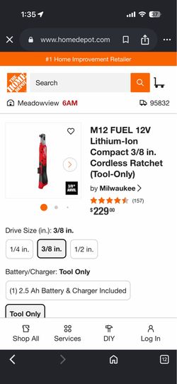Milwaukee Cordless Ratchet