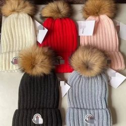 Winter knitted beanie hat designer hat fashion knitted hat autumn wool hat letter jacquard warm outdoor leisure skull hat a cappella travel ski hat ho