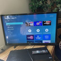 Phillips 4600 series HD LED RokuTV And LG Blue ray Player 