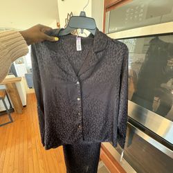 Small cheetah black pajamas 