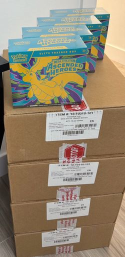 Ascended Heroes ETBS, Poster Collections, and ETB Sealed cases
