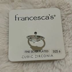 Francescas Opal Silver Plated Ring