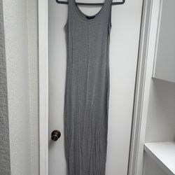 Gray Sleeveless Maxi Tank Dress