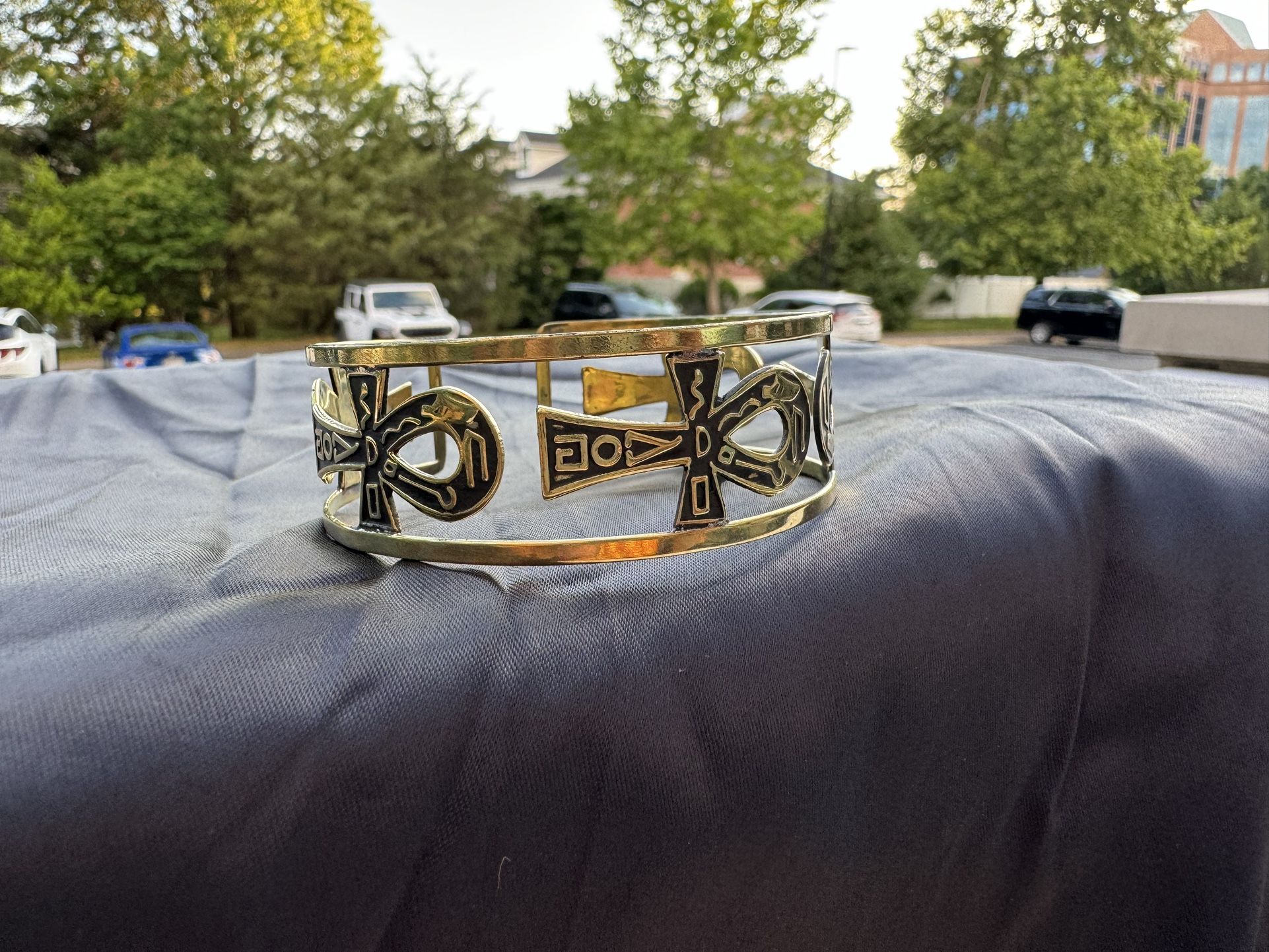 Brass/copper Key Of Life Bracelet
