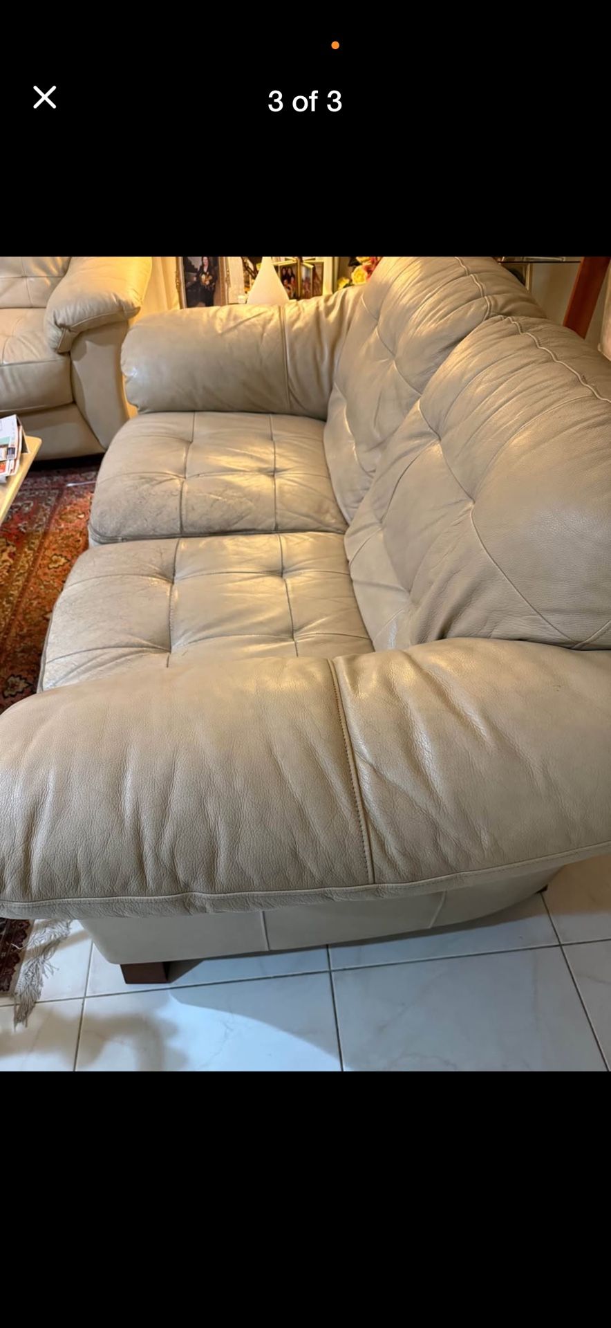 3 Set Leather Sofa