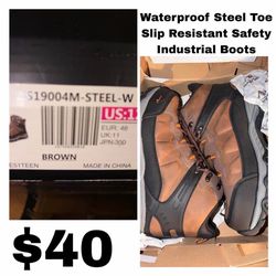 NORTIV 8 Waterproof Steel Toe Boots