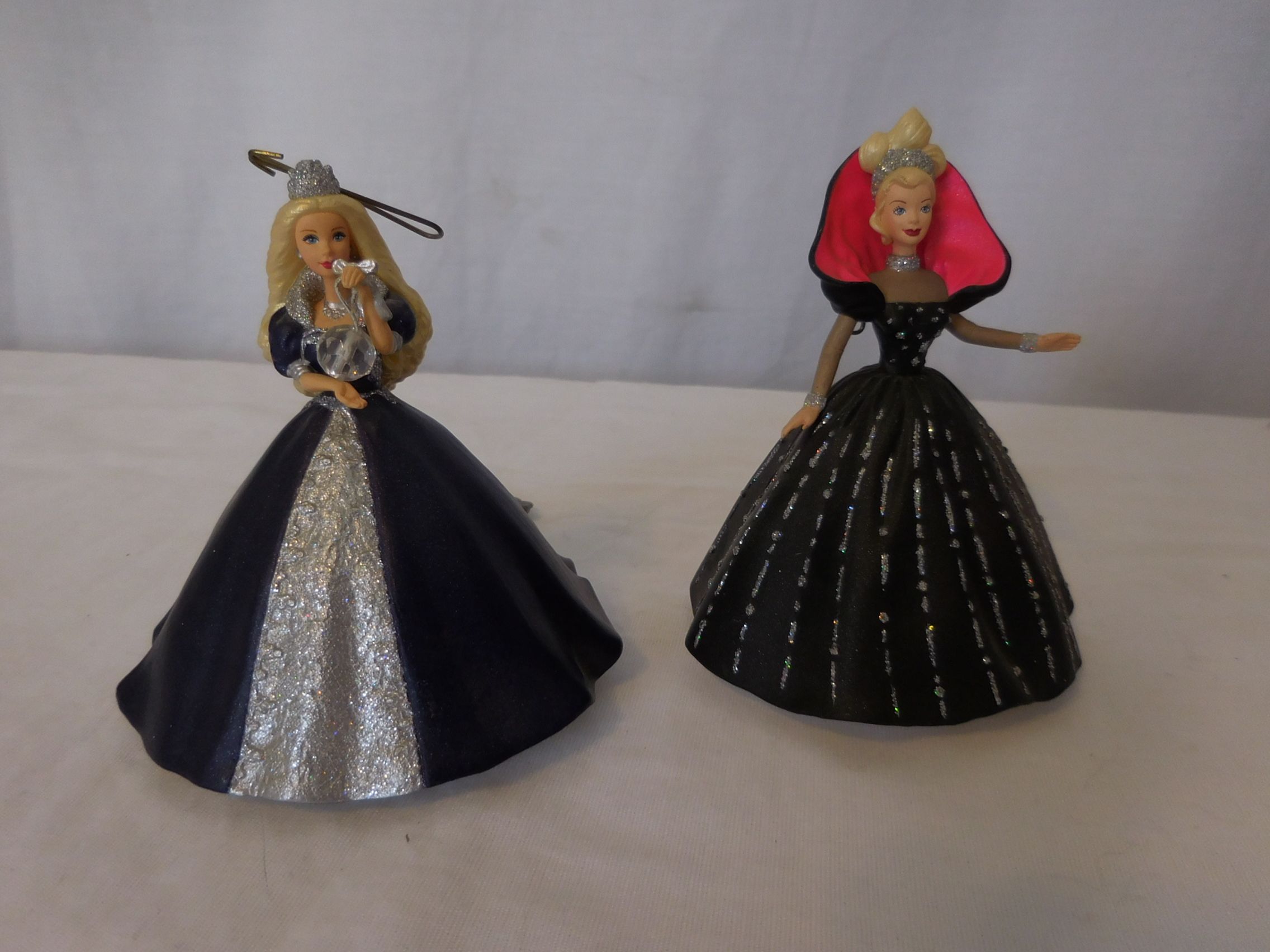 Hallmark Ornament 1999 Barbie- Millenium Princess Holiday Christmas + Hallmark 1998 Holiday Barbie #6 In Series Ornament