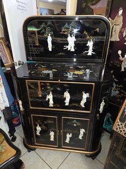 Antique Oreintal bar and cabinett