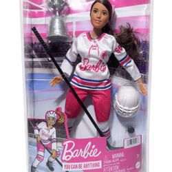 NEW Sealed Barbie Hockey Player Doll Mattel HFG74
