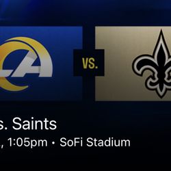 Rams Vs Saints November 2 2 Tickets Sec 309