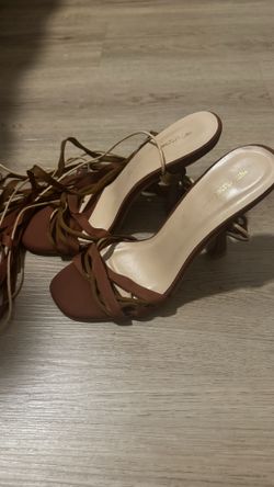Brown Strappy Heels, Size 5.5 