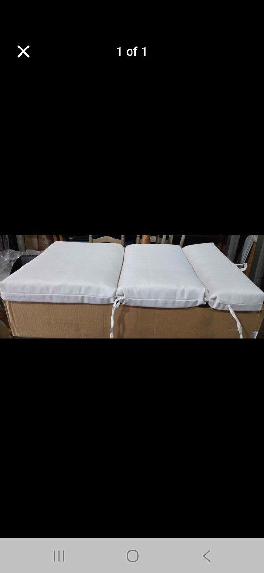 New Plush 42x21 Cushions In White