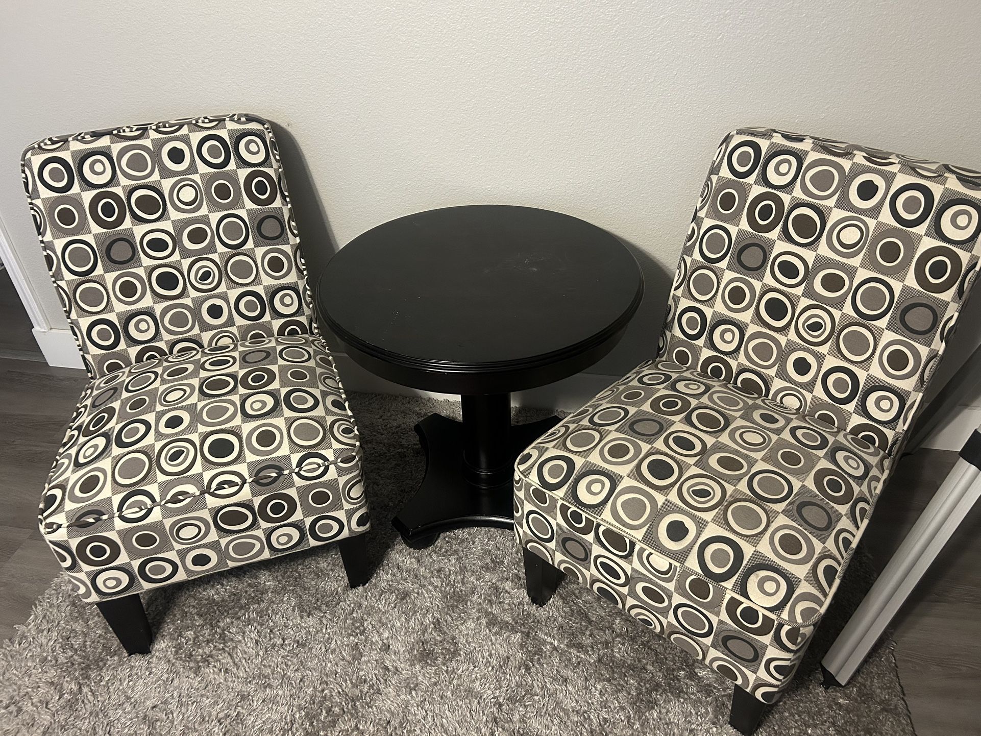 Decorative chairs and table