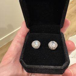 Moissanite Diamond Earrings- Sterling Silver *NEW*