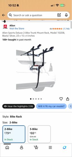 Bike mount for car holds 2 bikes