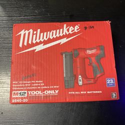 Milwaukee M12 12-Volt 23-Gauge Lithium-Ion Cordless Pin Nailer (Tool-Only)