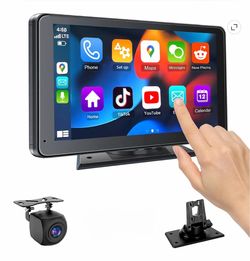Car In-Dash Audio System Wireless Apple CarPlay and Android Auto, 7 Inch HD Touch Screen, Bluetooth, FM AUX USB, Universal
