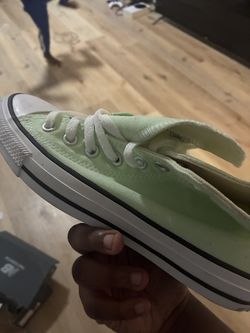 Lime green chucks shoes