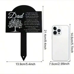1pc Metal Ground Insert Memorial Grave Marker Sign For Cemetery Outdoor Sympathy Garden, Waterproof Metal Cemetery Spike Outdoor Decor For Graveyard C