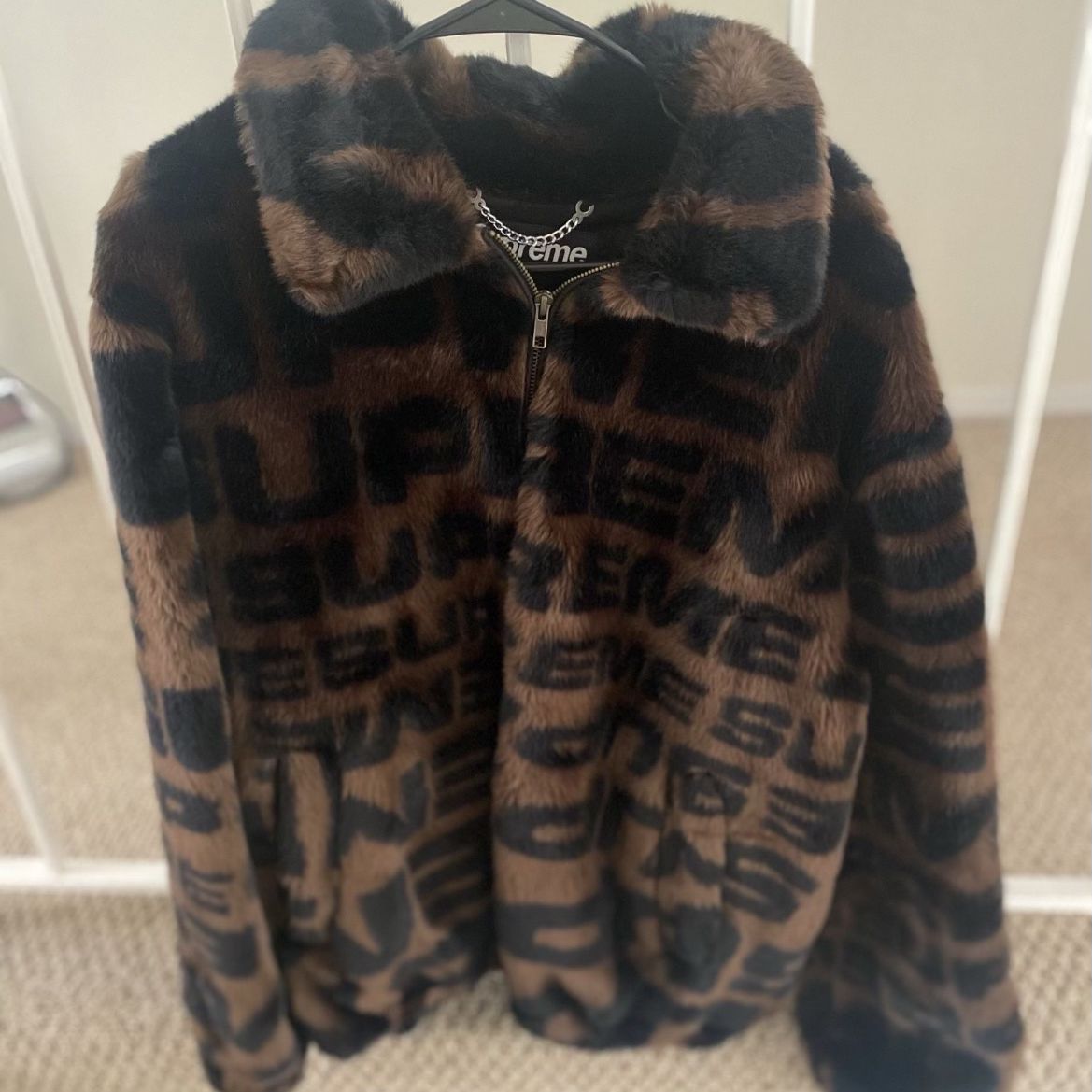 Supreme Faux Fur Repeater Bomber Jacket for Sale in Huntington
