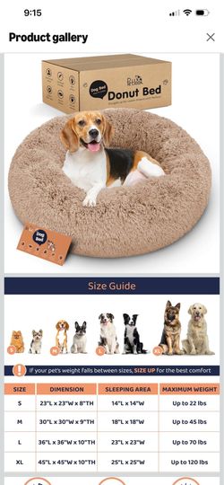 Donut Dog Bed - Premium Comfort for Anxiety Relief - Fluffy & Calming Design with Ultra-Plush Support