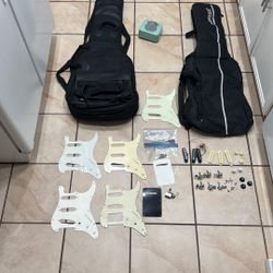 Assorted Electric Guitar Gear And Parts