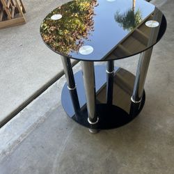 Glass End Table 