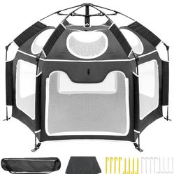 Baby Playpen with UV Canopy Portable 1-Click Set Up