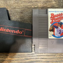 BASES LOADED Nintendo NES Authentic Game Baseball Video Game With Sleeve Used 